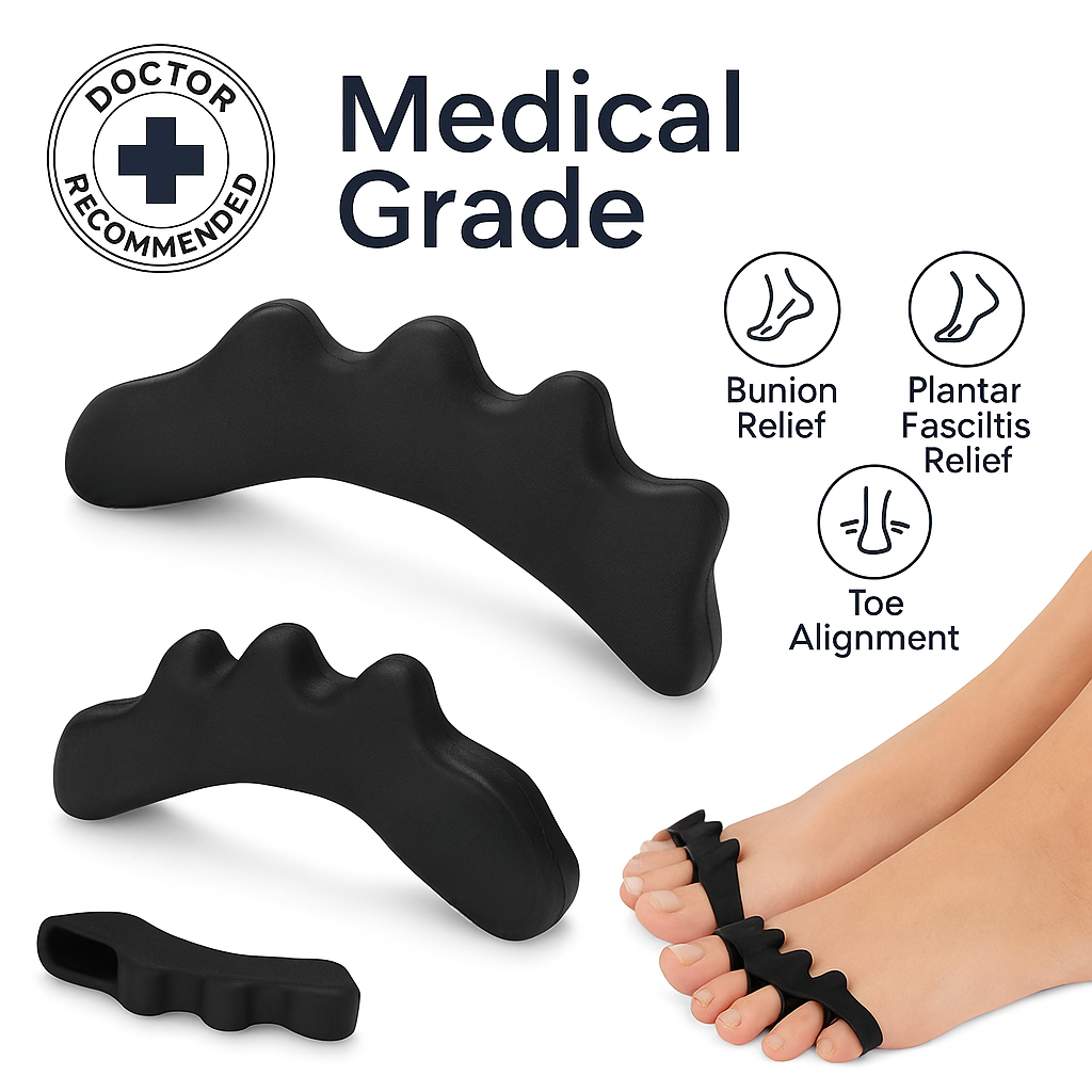 FlexAlign Pro Toe Separators - Helps Plantar Fasciitis